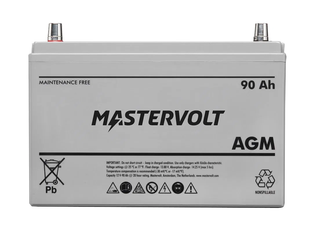 62000900 – MASTERVOLT Battery, Group 31 AGM Absorbed Glass Mat 12 Volt 570 Cold Cranking Amps A-Type Standard Post/ M...